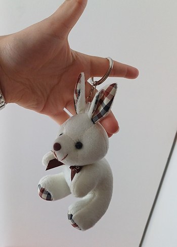 Diğer Beyaz Tavşan Peluş anahtarlık