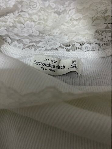 m Beden beyaz Renk Abercrombie & Fitch Beyaz Dantelli Atlet
