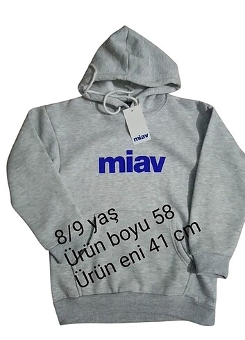 8/9 yaş içi Polarlı kışlık sweat miav