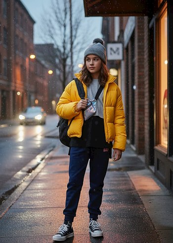 12/13 yaş kız çocuk şardonlu kışlık eşofman altı - Görsel 2