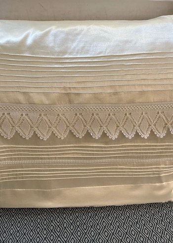 Nakışlı Beyaz gelin pike takımı - Görsel 3