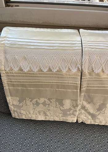 Nakışlı Beyaz gelin pike takımı - Görsel 2