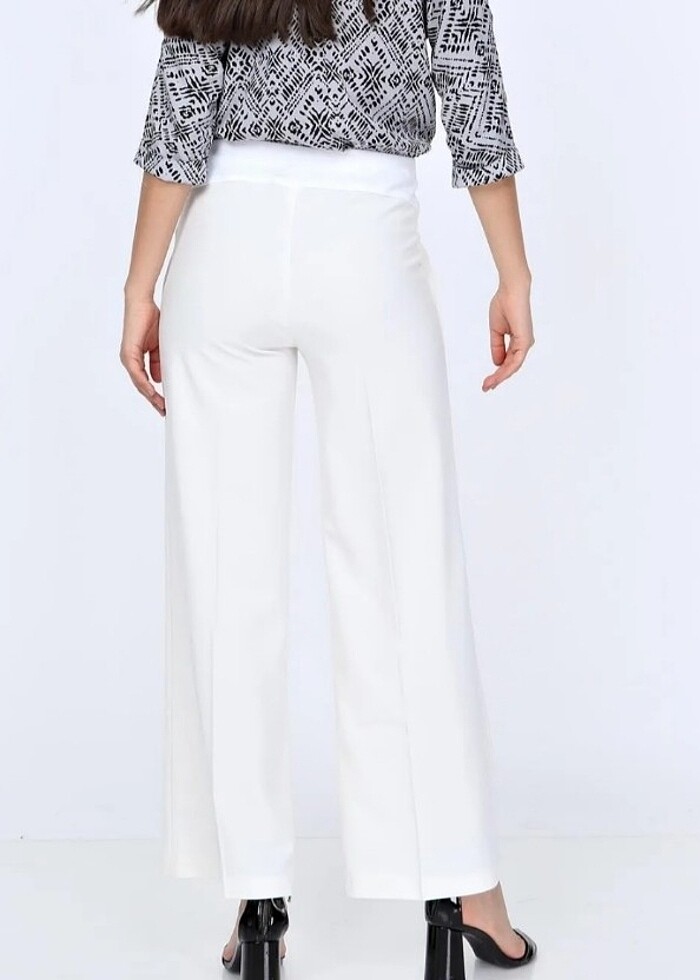 Basenden Bol Paça Kumaş Hamile Pantolon - Görsel 3