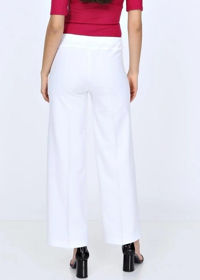 Basenden Bol Paça Kumaş Hamile Pantolon - Görsel 5