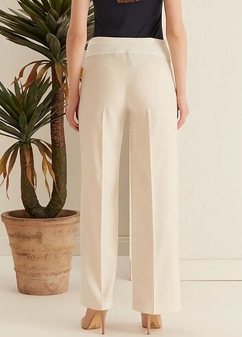Basenden Bol Paça Kumaş Hamile Pantolon - Görsel 5