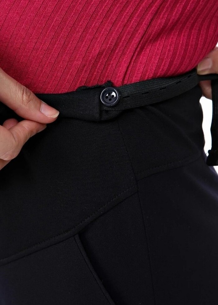 Boru Paça Klasik Kumaş Hamile Pantolon - Görsel 2