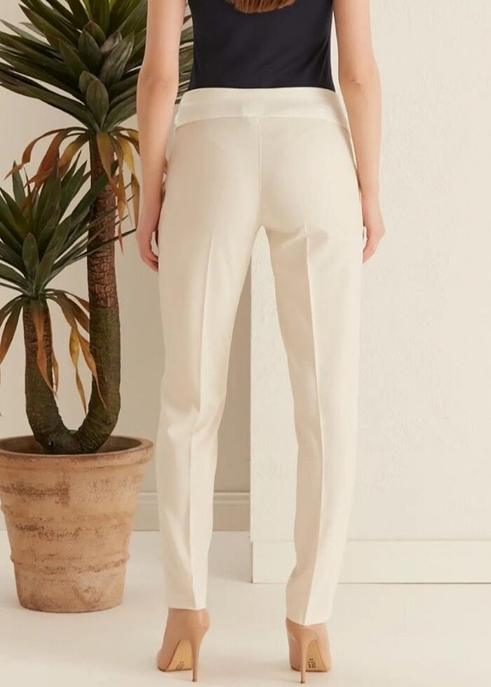 Boru Paça Klasik Kumaş Hamile Pantolon - Görsel 5