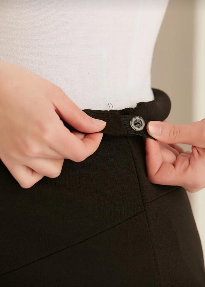 İspanyol Paça Hamile İki İplik Penye Pantolon - Görsel 4