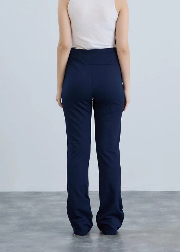 İspanyol Paça Hamile İki İplik Penye Pantolon - Görsel 5