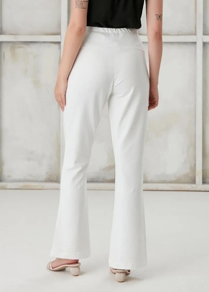 İspanyol Paça Hamile İki İplik Penye Pantolon - Görsel 5