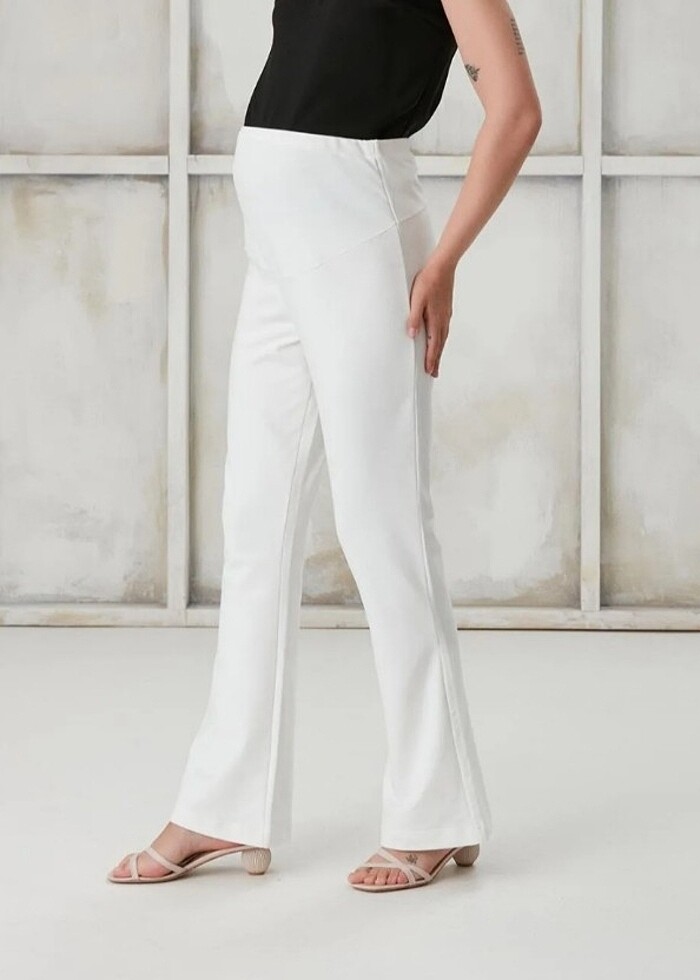 İspanyol Paça Hamile İki İplik Penye Pantolon - Görsel 2