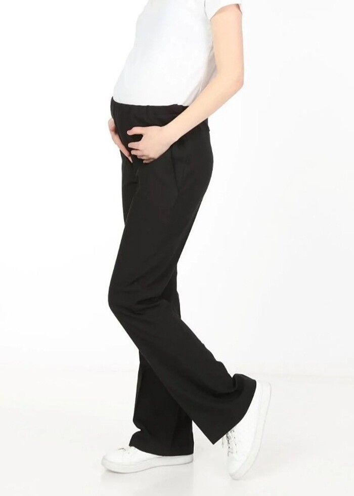 İspanyol Paça Klasik Kumaş Hamile Pantolon - Görsel 2