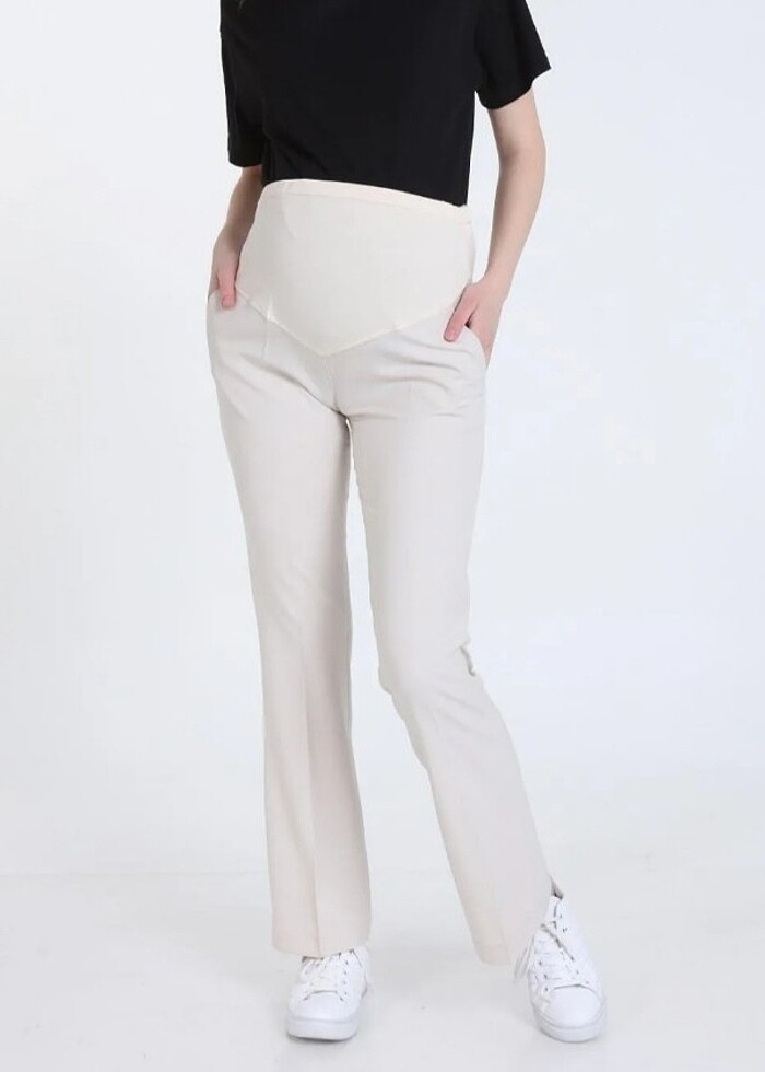 İspanyol Paça Klasik Kumaş Hamile Pantolon - Görsel 2