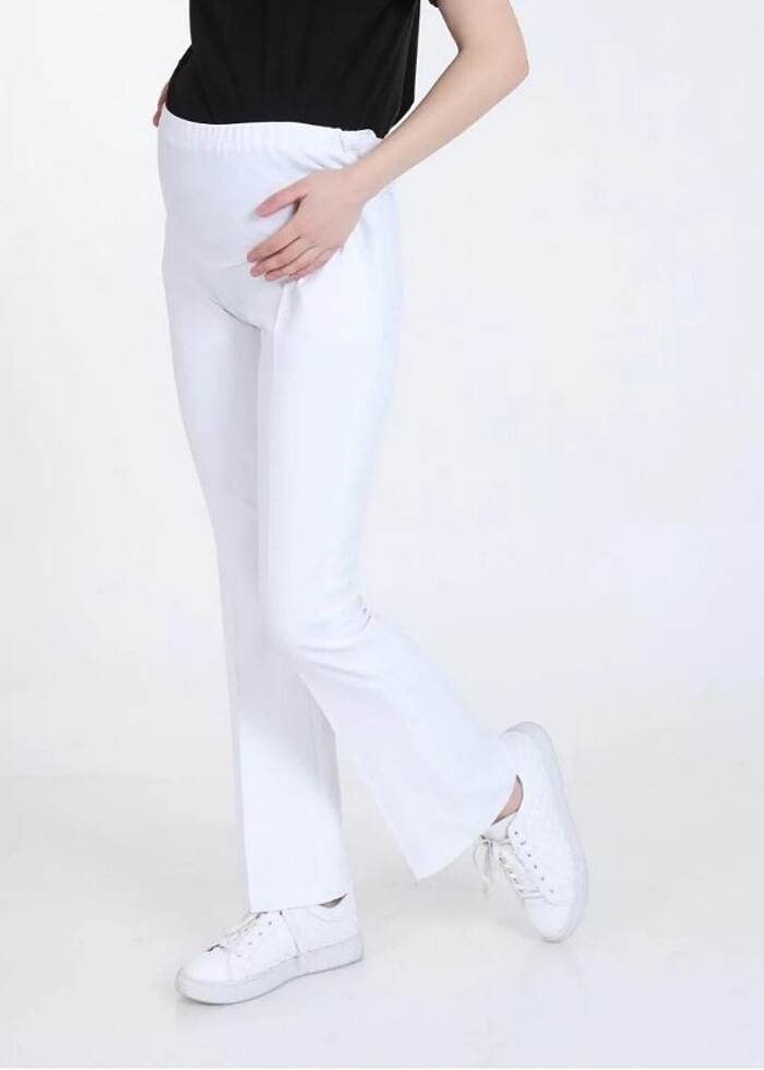 İspanyol Paça Klasik Kumaş Hamile Pantolon - Görsel 3