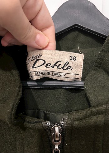 Diğer Kadın Haki Uzun Fermuarlı Kaban