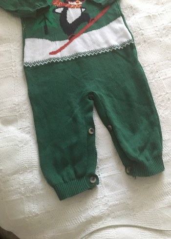 LC Waikiki Erkek Bebek Örgü Tulum, Uzun Kollu, Yeşil 6/9 ay