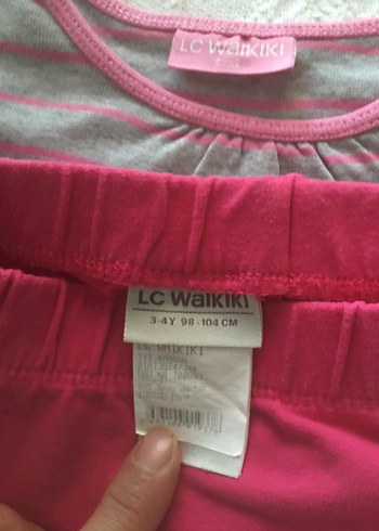24-36 Ay Beden pembe Renk Kız Çocuk Pembe Baskılı Uzun Kollu Pijama Takımı 4/5 yaş