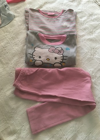 Kız Çocuk Pembe Baskılı Uzun Kollu Pijama Takımı 4/5 yaş
