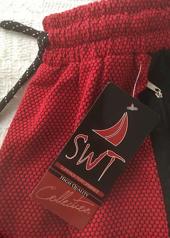 Kırmızı Unısex Rahat Fermuarlı Eşofman S/M beden mevcut - Görsel 9