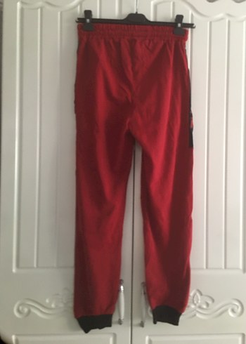 Kırmızı Unısex Rahat Fermuarlı Eşofman S/M beden mevcut - Görsel 4