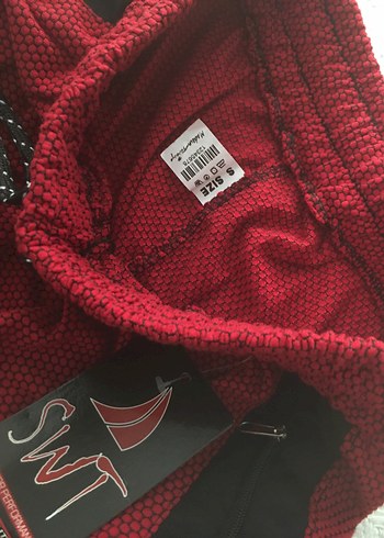 Kırmızı Unısex Rahat Fermuarlı Eşofman S/M beden mevcut - Görsel 6