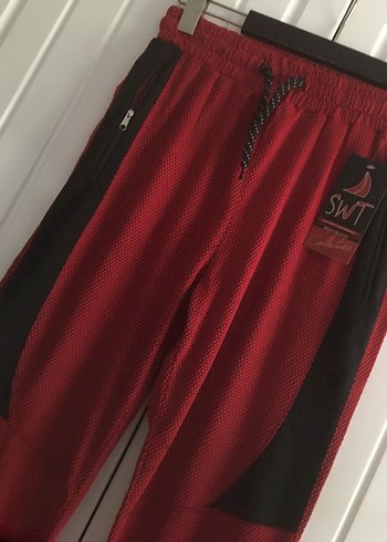 Kırmızı Unısex Rahat Fermuarlı Eşofman S/M beden mevcut - Görsel 12