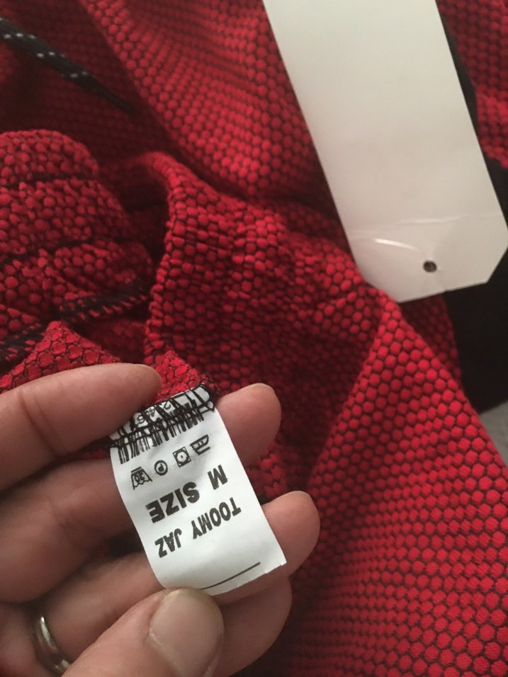 Kırmızı Unısex Rahat Fermuarlı Eşofman S/M beden mevcut - Görsel 5