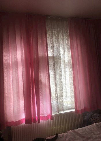 English Home Pembe Kız Çocuk Perdesi200x130 tekli