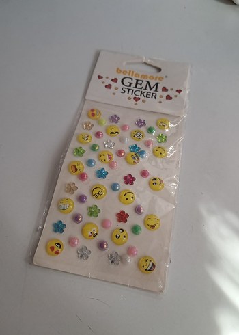 Renkli Emoji ve Çiçek Sticker