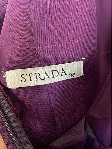 38 Beden mor Renk Strada Tüllü Abiye Elbise