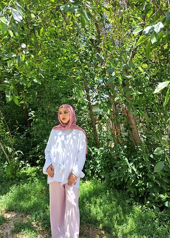 pembe yazlık ince kumas pantolon