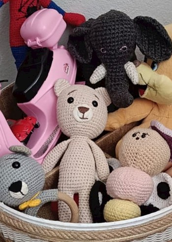 Barbie Gri Örgü Peluş Oyuncak Fil