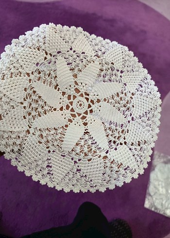 6 lı Yuvarlak El Örgüsü Dantel - Görsel 4