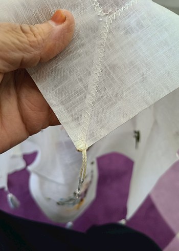 Nakışlı Vintage Beyaz Masa Örtüsü - Görsel 5