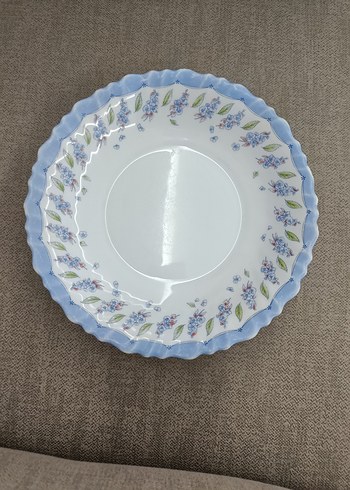 Arcopal france Mavi Pastel Çiçek Desenli Tabak - Görsel 2