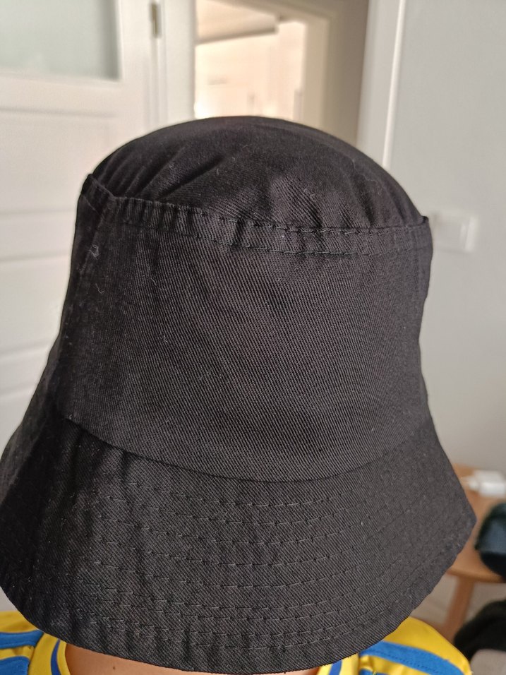 Kadın Siyah Minimalist Kova Şapka - Görsel 3