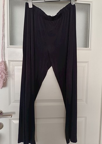 Drapeli Siyah Kadın Kumaş Pantolon - Görsel 2