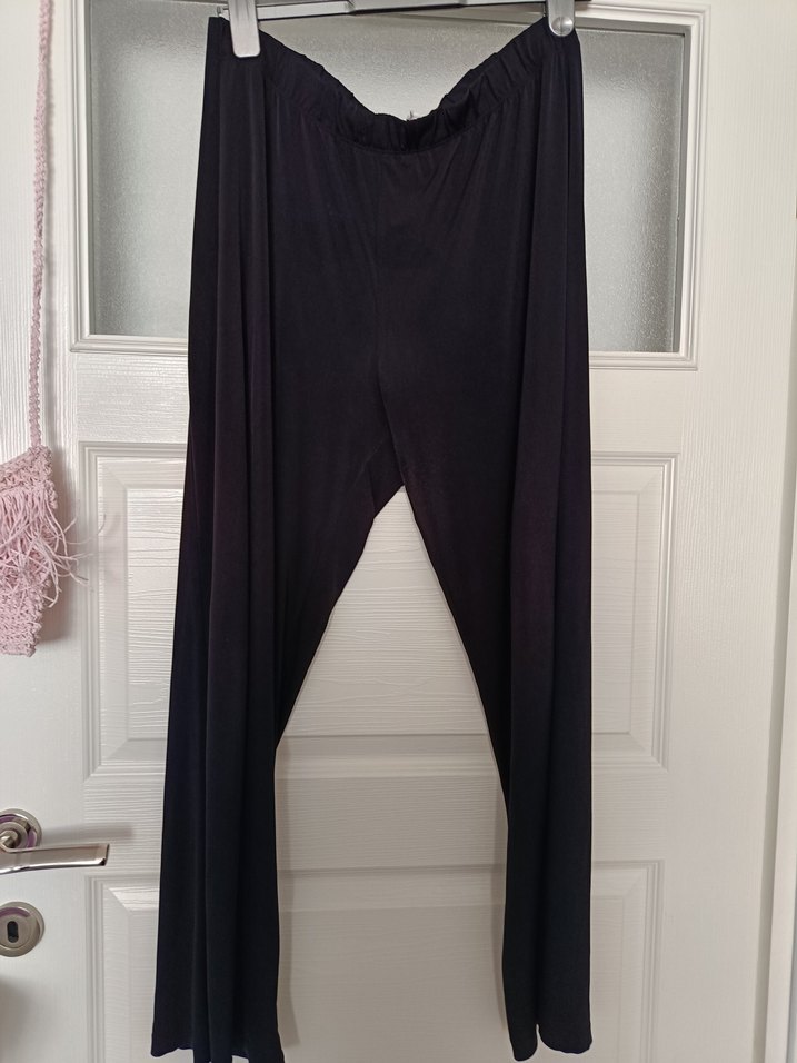 Drapeli Siyah Kadın Kumaş Pantolon - Görsel 2