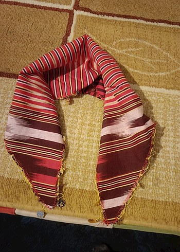 Kırmızı Bohem Kadın Şal karadeniz - Görsel 3