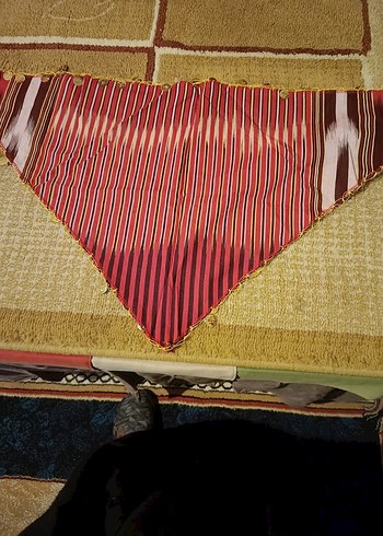 Kırmızı Bohem Kadın Şal karadeniz - Görsel 2