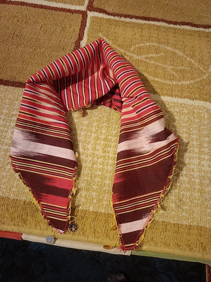 Kırmızı Bohem Kadın Şal karadeniz - Görsel 3