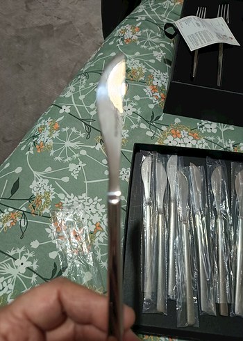 Bej ve Gri Renkli yemek bıçak Seti - Görsel 2