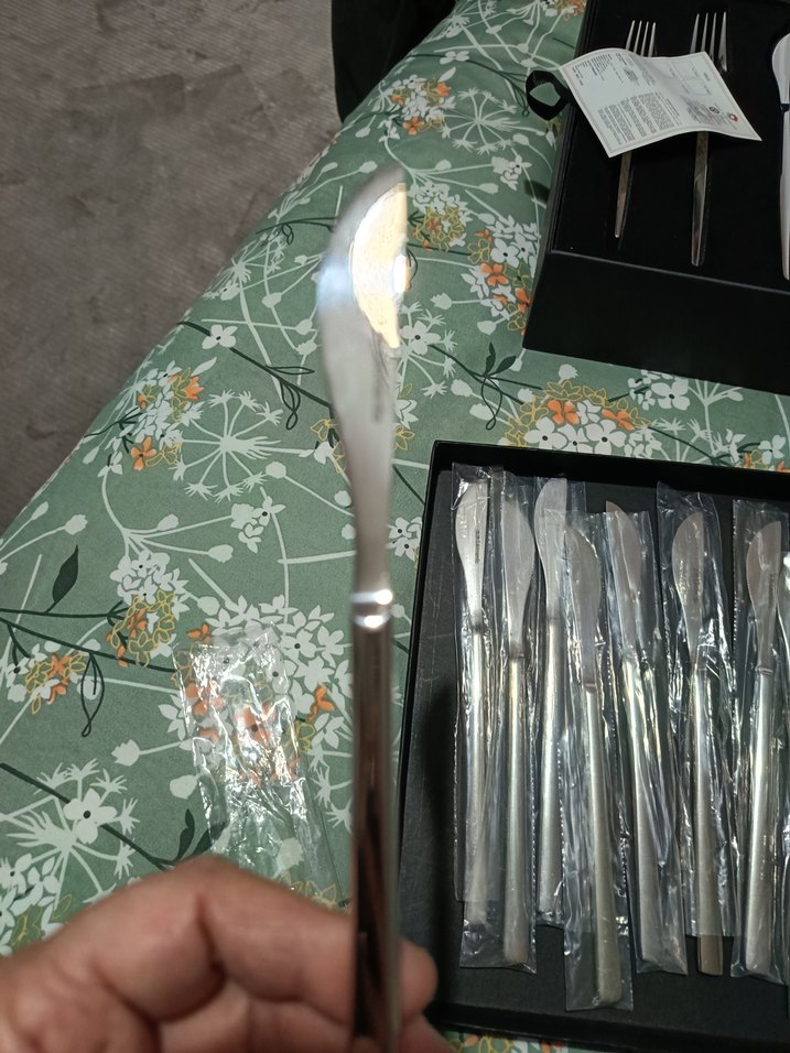 Bej ve Gri Renkli yemek bıçak Seti - Görsel 2