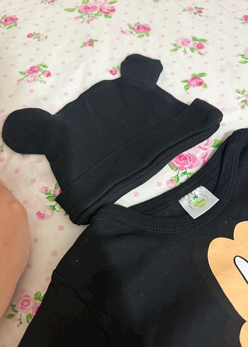 9 Ay Beden çeşitli Renk Renkli Mickey Mouse Desenli Bebek Tulum