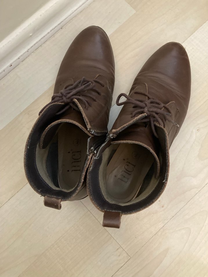 Kahverengi Deri Kadın Bot - Görsel 3