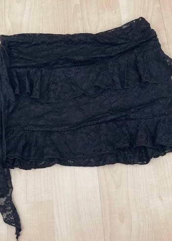 Siyah Dantel Kadın Wrap Üst - Görsel 3