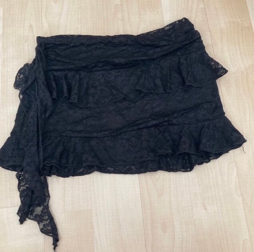 Siyah Dantel Kadın Wrap Üst - Görsel 3