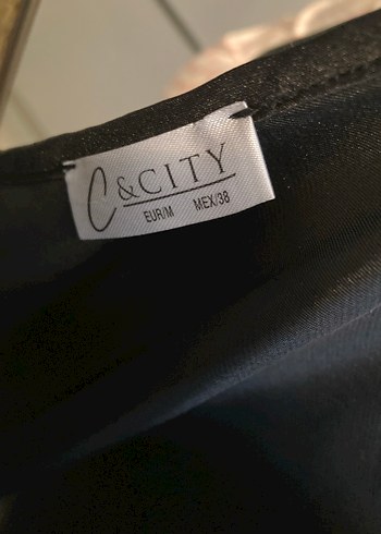 Siyah Askılı Saten Gecelik - Görsel 2