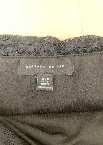Bershka Siyah Dantel Kadın Mini Etek