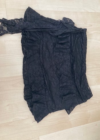 Siyah Dantel Kadın Mini Etek